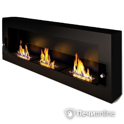 Биокамин ЭкоЛайф Fire Line Glass black burgundy в Липецке